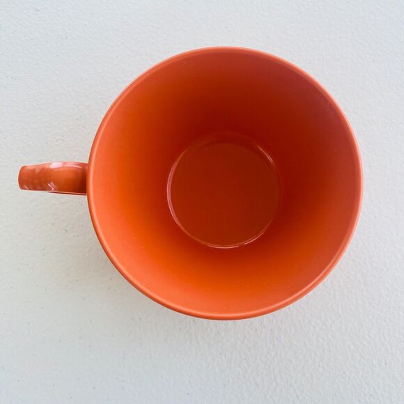 Laguna MelMac #308 Orange Set of 4 Tea Cups 3.75" dia 2" tall Vintage 60s - Picture 11 of 15